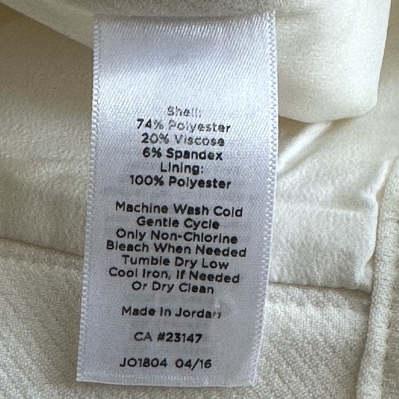 Talbots | Hampshire Straight Leg Ankle Pant in Ivory - Picture 6 of 12